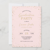 Moderne Glitz Graduiertenparty Einladung (Vorderseite)