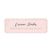 Moderne Glitz Personalisierte Rücksendeadressen-Au (Vorne)