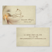 Moderne Glitzer Bäckerei Cupcake Whisky Visitenkarte (Vorne/Hinten)