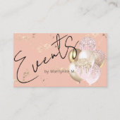 Moderne Glitzer-Balloons für Business Card Visitenkarte (Vorderseite)