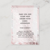 Moderne Glitzer Discount Card Rabattkarte (Vorderseite)