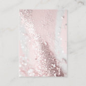 Moderne Glitzer Discount Card Rabattkarte (Rückseite)