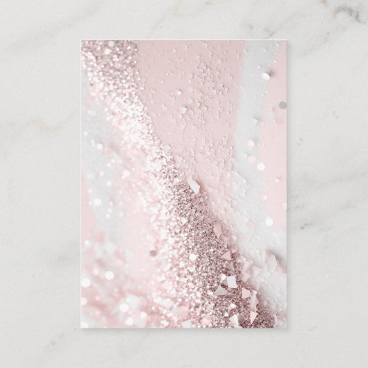 Moderne Glitzer Discount Card Rabattkarte (Rückseite)