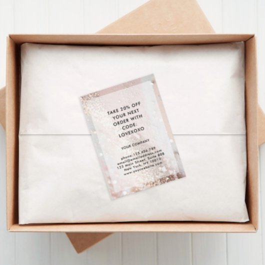 Moderne Glitzer Discount Card Rabattkarte