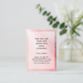 Moderne Glitzer Discount Card Rabattkarte (Stehend Vorderseite)