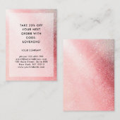 Moderne Glitzer Discount Card Rabattkarte (Vorne/Hinten)