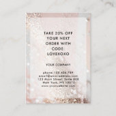 Moderne Glitzer Discount Card Rabattkarte (Vorderseite)
