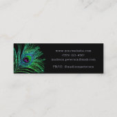 Moderne Glitzer Feather Jewelier Earring Display Mini Visitenkarte (Rückseite)