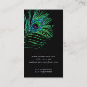 Moderne Glitzer Feather Jewelier Earring Display Visitenkarte (Rückseite)