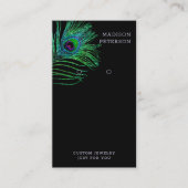 Moderne Glitzer Feather Jewelier Earring Display Visitenkarte (Vorderseite)