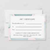 Moderne Glitzer Geschenkgutscheine Flachkarte (Rückseite)