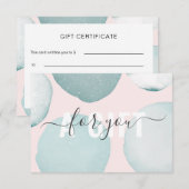 Moderne Glitzer Geschenkgutscheine Flachkarte (Vorne/Hinten)