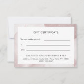 Moderne Glitzer Geschenkgutscheine Flachkarte (Rückseite)