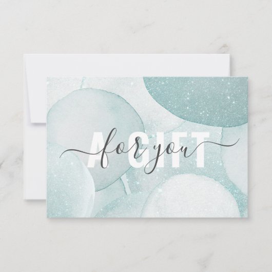 Moderne Glitzer Geschenkgutscheine Flachkarte (Vorderseite)