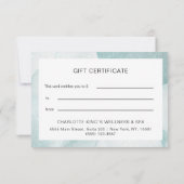 Moderne Glitzer Geschenkgutscheine Flachkarte (Rückseite)