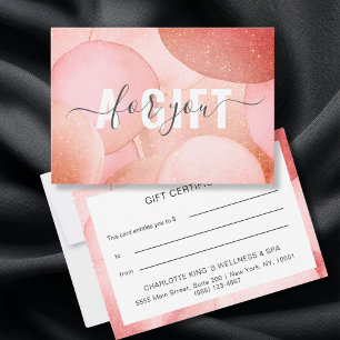 Moderne Glitzer Geschenkgutscheine Flachkarte