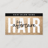 Moderne Glitzer Gold Haarverlängerungen nach Pfleg Visitenkarte (Vorderseite)