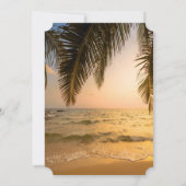 Moderne Glitzer Graduation Cap, Beach Palm Einladung (Rückseite)