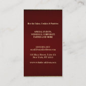 Moderne Glitzer Knife & Whisk Bäckerei Visitenkarte (Rückseite)