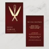 Moderne Glitzer Knife & Whisk Bäckerei Visitenkarte (Vorne/Hinten)