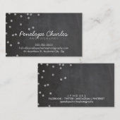 MODERNE Glitzer Konfetti dots Tafel Visitenkarte (Vorne/Hinten)