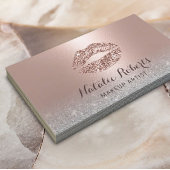 Moderne Glitzer Lippen blush Rose Gold Makeup Arti Visitenkarte