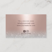 Moderne Glitzer Lippen blush Rose Gold Makeup Arti Visitenkarte (Rückseite)