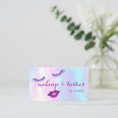 Moderne Glitzer Lippen, Lashes, Visitenkarte (Stehend Vorderseite)