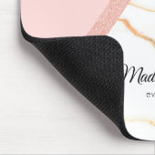 Moderne Glitzer-Mouse-Pad in Rosa und Gold Mousepad (Ecke)