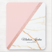 Moderne Glitzer-Mouse-Pad in Rosa und Gold Mousepad (Vorne)