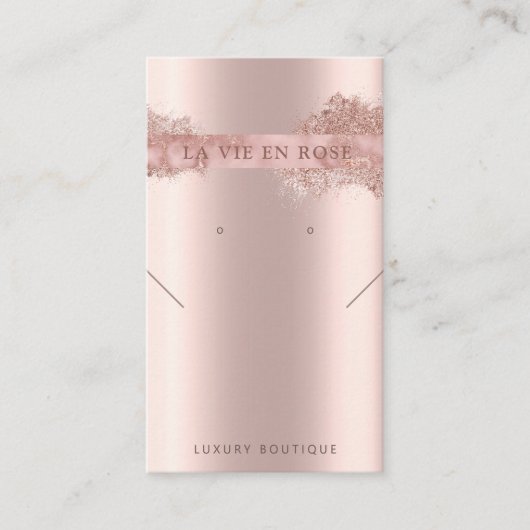 Moderne Glitzer Ohrring-Display-Karte Visitenkarte (Vorderseite)