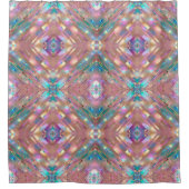 Moderne Glitzer Opal Holographic Collection Duschvorhang (Vorderseite)