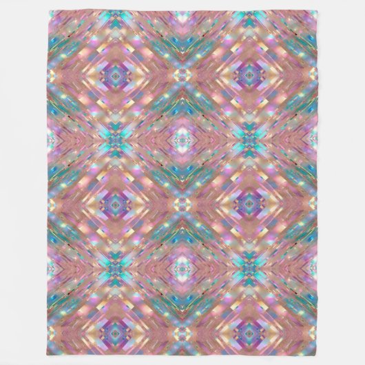 Moderne Glitzer Opal Holographic Collection Fleecedecke (Vorderseite)