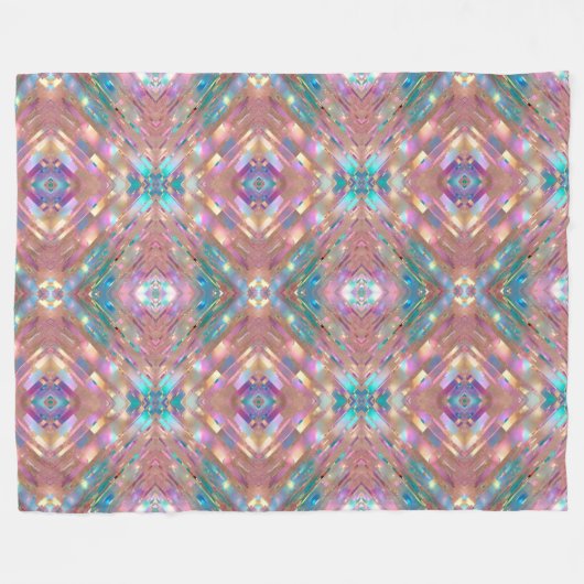 Moderne Glitzer Opal Holographic Collection Fleecedecke (Vorderseite (Horizontal))