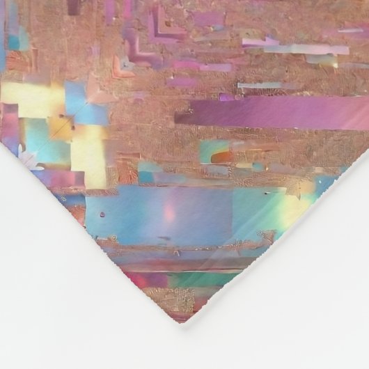 Moderne Glitzer Opal Holographic Collection Fleecedecke (Ecke)