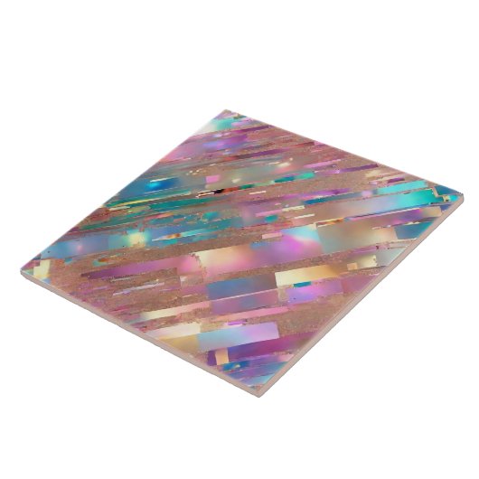 Moderne Glitzer Opal Holographic Collection Fliese (Seite)
