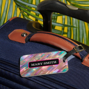 Moderne Glitzer Opal Holographic Collection Gepäckanhänger