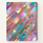 Moderne Glitzer Opal Holographic Collection Notizblock (Rückseite)