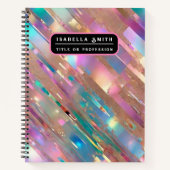 Moderne Glitzer Opal Holographic Collection Notizblock (Vorderseite)