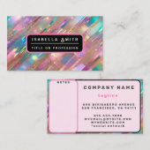 Moderne Glitzer Opal Holographic Collection Visitenkarte (Vorne/Hinten)