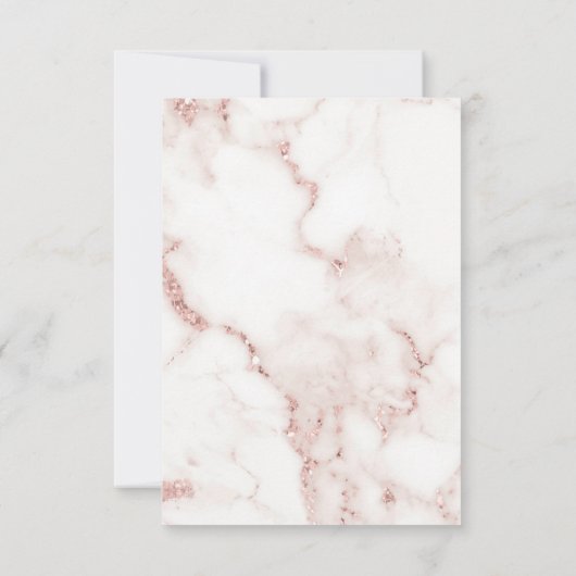 Moderne Glitzer Probe Rose Gold ID816 Einladung (Rückseite)