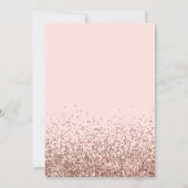 Moderne Glitzer Rose Gold Ballon 13. Geburtstag Einladung (Rückseite)