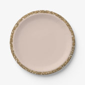 Moderne Glitzer Rose Gold Blush Glam Sweet 16 Part Pappteller (Vorderseite)