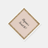 Moderne Glitzer Rose Gold Blush Glam Sweet 16 Part Serviette (Ecke)