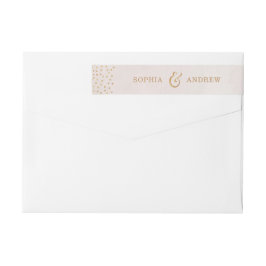 Moderne Glitzer Rose Goldhochzeit Monogramm