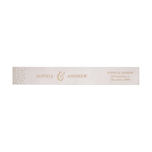 Moderne Glitzer Rose Goldhochzeit Monogramm (Person)