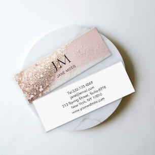 Moderne Glitzer Salon Business Card Mini Visitenkarte