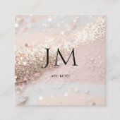 Moderne Glitzer Salon Business Card Quadratische Visitenkarte (Vorderseite)