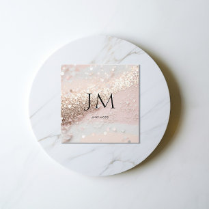Moderne Glitzer Salon Business Card Quadratische Visitenkarte