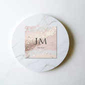 Moderne Glitzer Salon Business Card Quadratische Visitenkarte